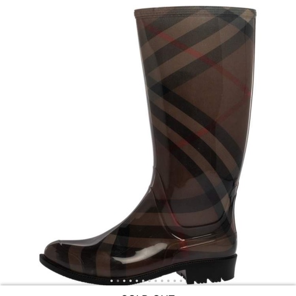 Burberry Women's Mid Calf Rain Boots Size: EU 39 - Picture 4 of 7
